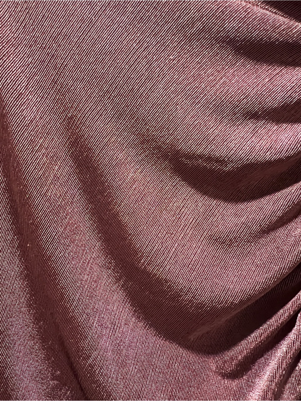 Garage Button-Front Ruched Collared Top - Burgundy - Picture 6 of 6